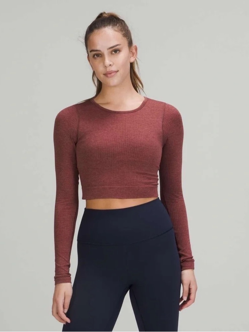 NWOT Lululemon Women's Ebb to Street Cropped Long Sleeve. Sz 6